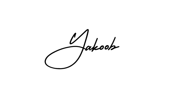 Yakoob stylish signature style. Best Handwritten Sign (AmerikaSignatureDemo-Regular) for my name. Handwritten Signature Collection Ideas for my name Yakoob. Yakoob signature style 3 images and pictures png