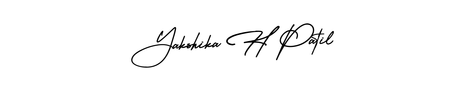 This is the best signature style for the Yakshika H Patil name. Also you like these signature font (AmerikaSignatureDemo-Regular). Mix name signature. Yakshika H Patil signature style 3 images and pictures png