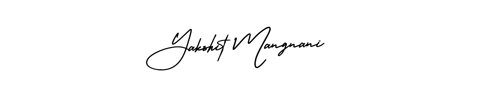 Yakshit Mangnani stylish signature style. Best Handwritten Sign (AmerikaSignatureDemo-Regular) for my name. Handwritten Signature Collection Ideas for my name Yakshit Mangnani. Yakshit Mangnani signature style 3 images and pictures png