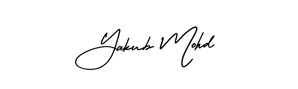 The best way (AmerikaSignatureDemo-Regular) to make a short signature is to pick only two or three words in your name. The name Yakub Mohd include a total of six letters. For converting this name. Yakub Mohd signature style 3 images and pictures png