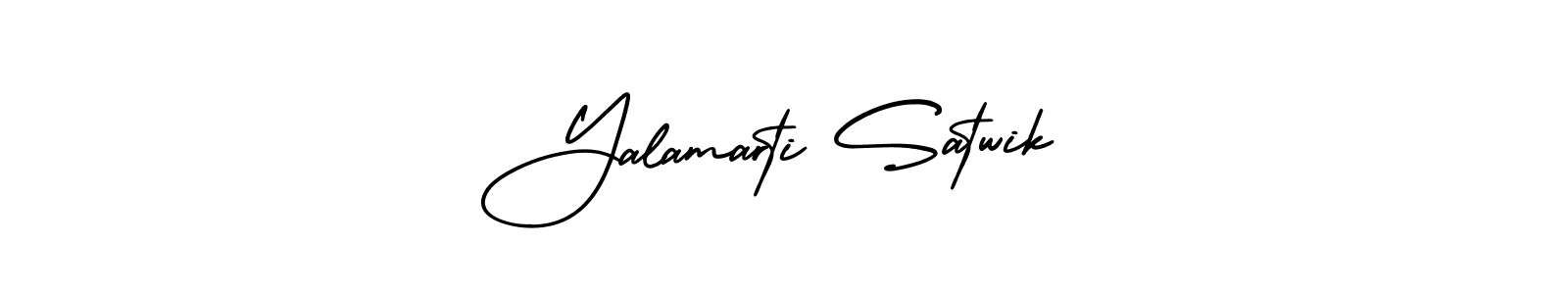 Check out images of Autograph of Yalamarti Satwik name. Actor Yalamarti Satwik Signature Style. AmerikaSignatureDemo-Regular is a professional sign style online. Yalamarti Satwik signature style 3 images and pictures png