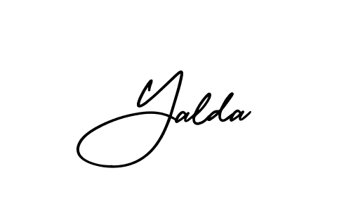 if you are searching for the best signature style for your name Yalda. so please give up your signature search. here we have designed multiple signature styles  using AmerikaSignatureDemo-Regular. Yalda signature style 3 images and pictures png