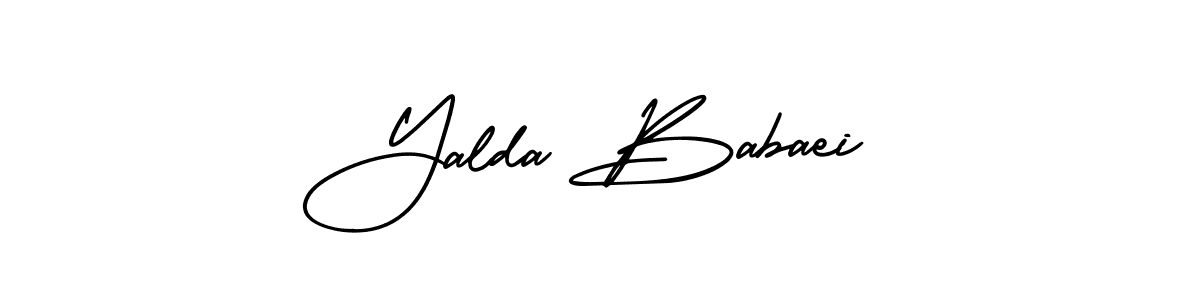 Yalda Babaei stylish signature style. Best Handwritten Sign (AmerikaSignatureDemo-Regular) for my name. Handwritten Signature Collection Ideas for my name Yalda Babaei. Yalda Babaei signature style 3 images and pictures png