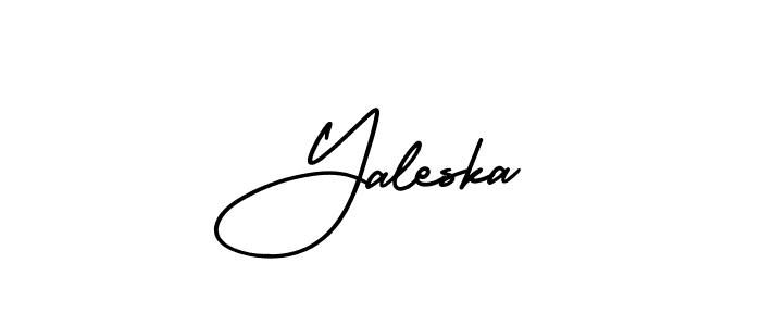 It looks lik you need a new signature style for name Yaleska. Design unique handwritten (AmerikaSignatureDemo-Regular) signature with our free signature maker in just a few clicks. Yaleska signature style 3 images and pictures png