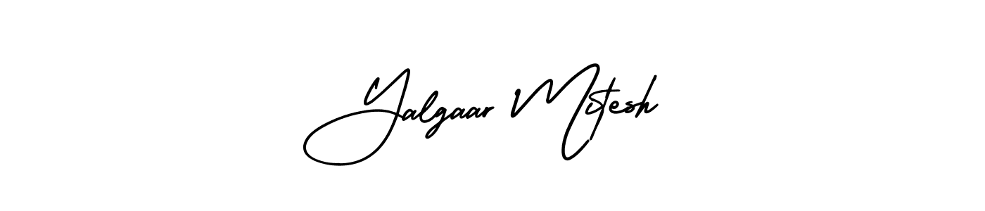 How to make Yalgaar Mitesh name signature. Use AmerikaSignatureDemo-Regular style for creating short signs online. This is the latest handwritten sign. Yalgaar Mitesh signature style 3 images and pictures png