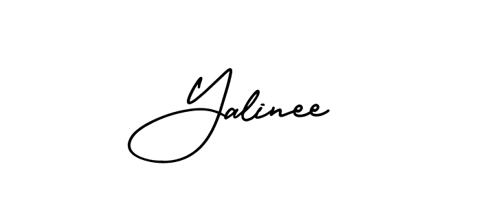 if you are searching for the best signature style for your name Yalinee. so please give up your signature search. here we have designed multiple signature styles  using AmerikaSignatureDemo-Regular. Yalinee signature style 3 images and pictures png