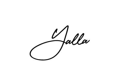 AmerikaSignatureDemo-Regular is a professional signature style that is perfect for those who want to add a touch of class to their signature. It is also a great choice for those who want to make their signature more unique. Get Yalla name to fancy signature for free. Yalla signature style 3 images and pictures png
