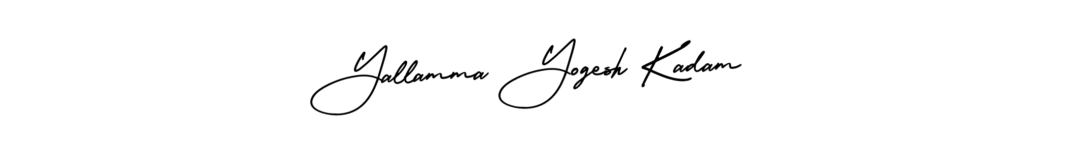 How to make Yallamma Yogesh Kadam name signature. Use AmerikaSignatureDemo-Regular style for creating short signs online. This is the latest handwritten sign. Yallamma Yogesh Kadam signature style 3 images and pictures png