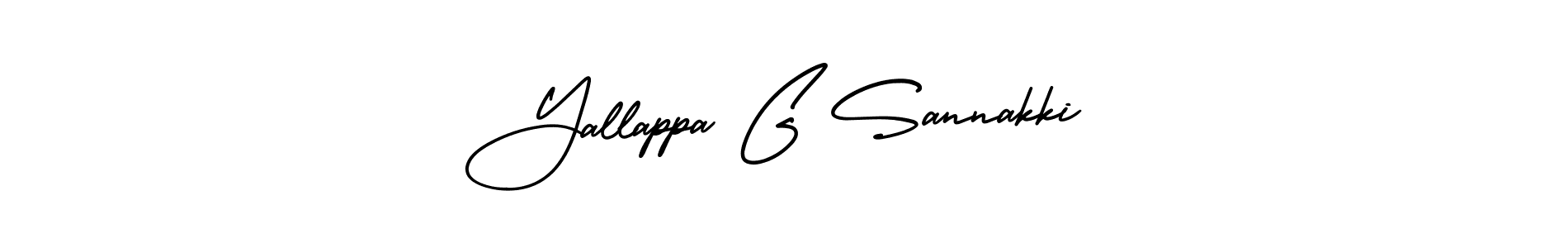 How to make Yallappa G Sannakki name signature. Use AmerikaSignatureDemo-Regular style for creating short signs online. This is the latest handwritten sign. Yallappa G Sannakki signature style 3 images and pictures png