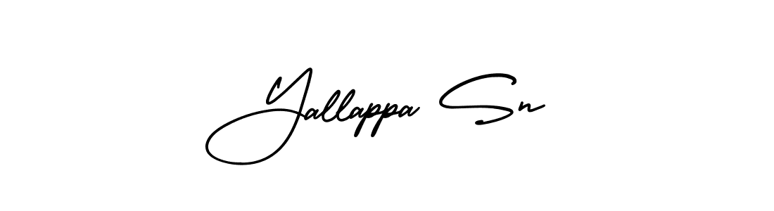 The best way (AmerikaSignatureDemo-Regular) to make a short signature is to pick only two or three words in your name. The name Yallappa Sn include a total of six letters. For converting this name. Yallappa Sn signature style 3 images and pictures png