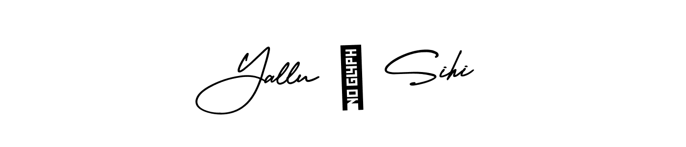 Use a signature maker to create a handwritten signature online. With this signature software, you can design (AmerikaSignatureDemo-Regular) your own signature for name Yallu ❤ Sihi. Yallu ❤ Sihi signature style 3 images and pictures png