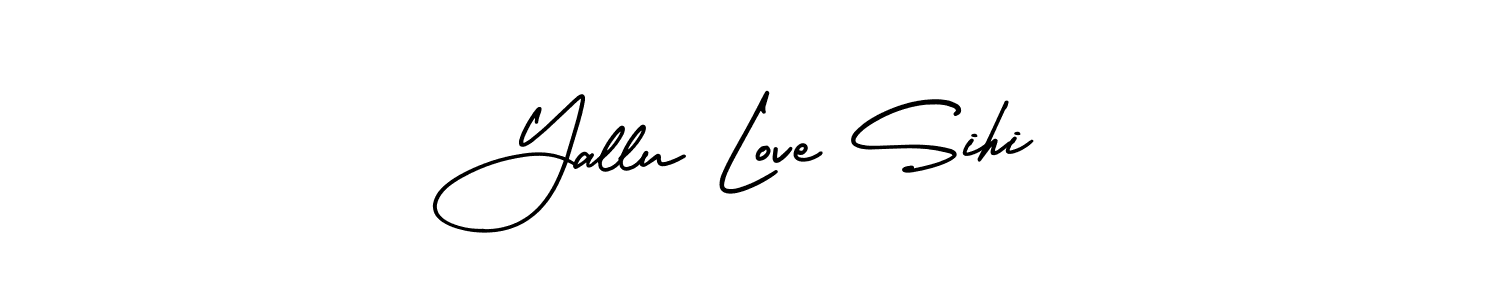 Use a signature maker to create a handwritten signature online. With this signature software, you can design (AmerikaSignatureDemo-Regular) your own signature for name Yallu Love Sihi. Yallu Love Sihi signature style 3 images and pictures png