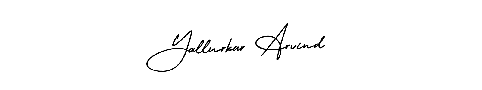 The best way (AmerikaSignatureDemo-Regular) to make a short signature is to pick only two or three words in your name. The name Yallurkar Arvind include a total of six letters. For converting this name. Yallurkar Arvind signature style 3 images and pictures png