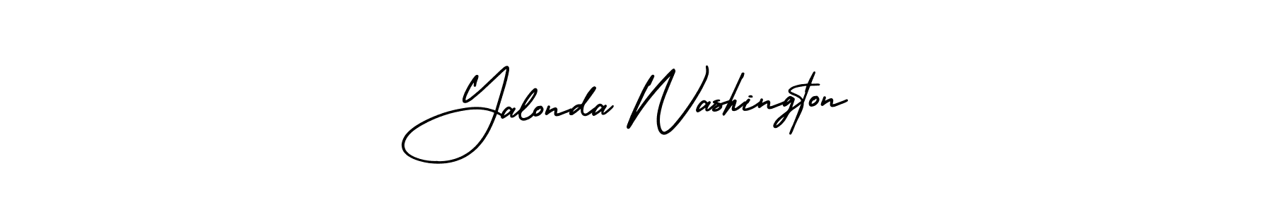 AmerikaSignatureDemo-Regular is a professional signature style that is perfect for those who want to add a touch of class to their signature. It is also a great choice for those who want to make their signature more unique. Get Yalonda Washington name to fancy signature for free. Yalonda Washington signature style 3 images and pictures png