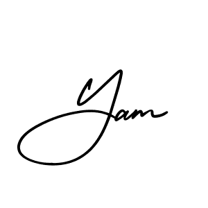 Design your own signature with our free online signature maker. With this signature software, you can create a handwritten (AmerikaSignatureDemo-Regular) signature for name Yam. Yam signature style 3 images and pictures png