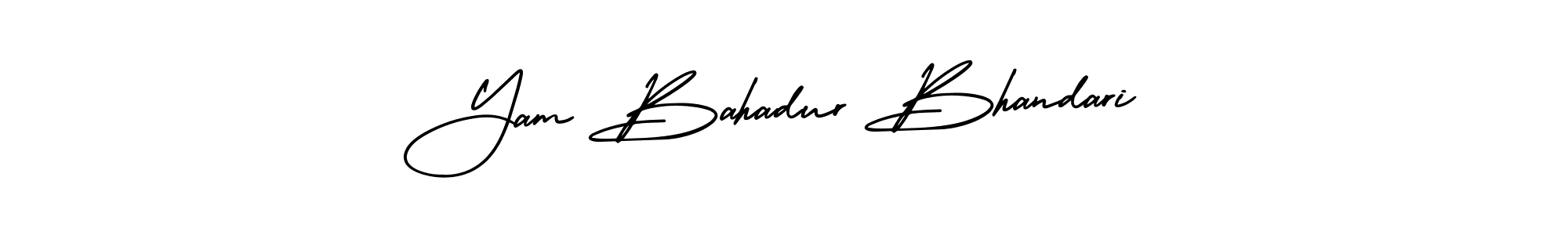 Use a signature maker to create a handwritten signature online. With this signature software, you can design (AmerikaSignatureDemo-Regular) your own signature for name Yam Bahadur Bhandari. Yam Bahadur Bhandari signature style 3 images and pictures png