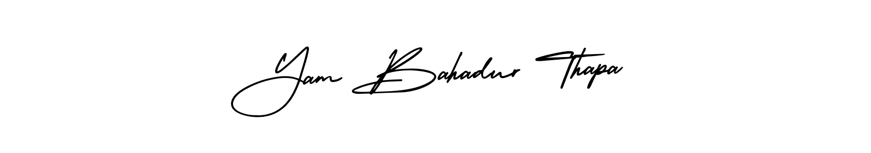 It looks lik you need a new signature style for name Yam Bahadur Thapa. Design unique handwritten (AmerikaSignatureDemo-Regular) signature with our free signature maker in just a few clicks. Yam Bahadur Thapa signature style 3 images and pictures png