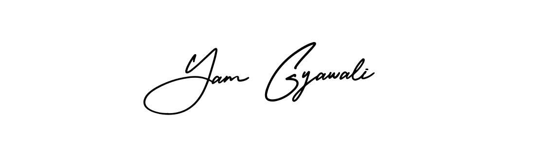 Yam Gyawali stylish signature style. Best Handwritten Sign (AmerikaSignatureDemo-Regular) for my name. Handwritten Signature Collection Ideas for my name Yam Gyawali. Yam Gyawali signature style 3 images and pictures png