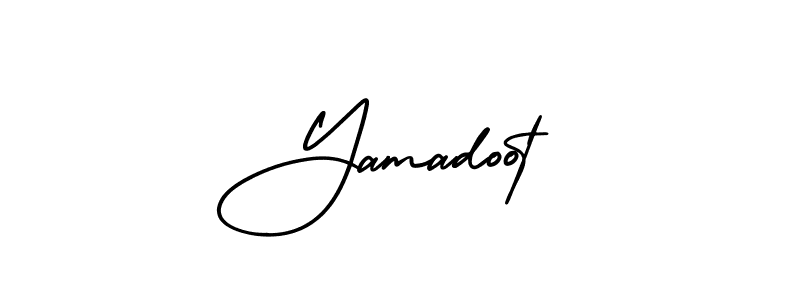 You should practise on your own different ways (AmerikaSignatureDemo-Regular) to write your name (Yamadoot) in signature. don't let someone else do it for you. Yamadoot signature style 3 images and pictures png