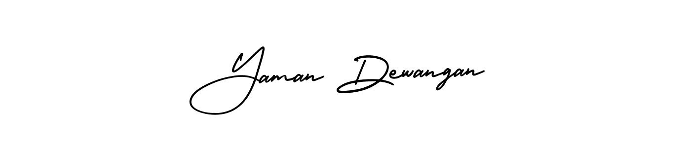 It looks lik you need a new signature style for name Yaman Dewangan. Design unique handwritten (AmerikaSignatureDemo-Regular) signature with our free signature maker in just a few clicks. Yaman Dewangan signature style 3 images and pictures png