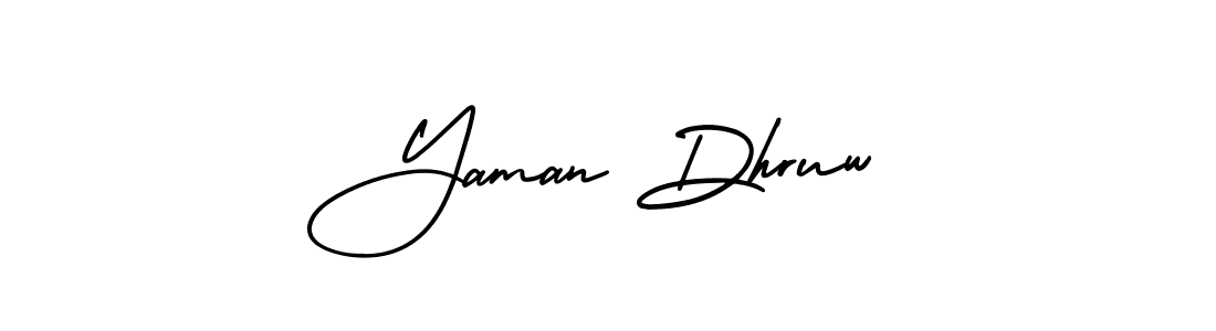 How to make Yaman Dhruw name signature. Use AmerikaSignatureDemo-Regular style for creating short signs online. This is the latest handwritten sign. Yaman Dhruw signature style 3 images and pictures png