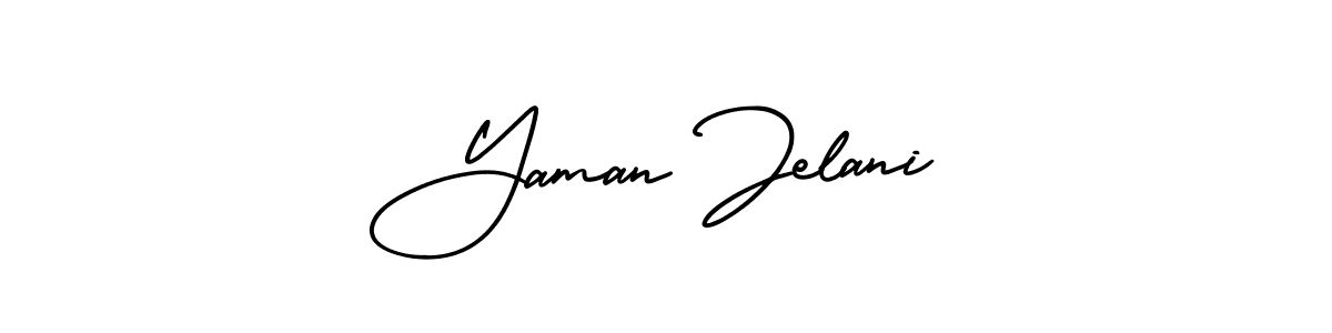 if you are searching for the best signature style for your name Yaman Jelani. so please give up your signature search. here we have designed multiple signature styles  using AmerikaSignatureDemo-Regular. Yaman Jelani signature style 3 images and pictures png