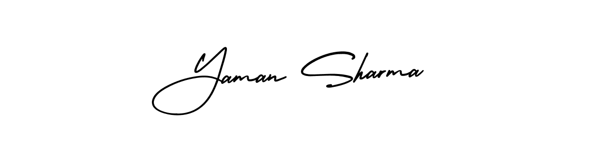 It looks lik you need a new signature style for name Yaman Sharma. Design unique handwritten (AmerikaSignatureDemo-Regular) signature with our free signature maker in just a few clicks. Yaman Sharma signature style 3 images and pictures png
