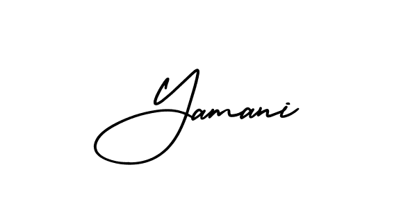 Make a beautiful signature design for name Yamani. With this signature (AmerikaSignatureDemo-Regular) style, you can create a handwritten signature for free. Yamani signature style 3 images and pictures png