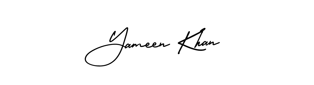 Make a beautiful signature design for name Yameen Khan. Use this online signature maker to create a handwritten signature for free. Yameen Khan signature style 3 images and pictures png