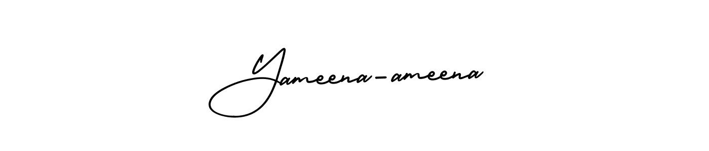 Make a short Yameena-ameena signature style. Manage your documents anywhere anytime using AmerikaSignatureDemo-Regular. Create and add eSignatures, submit forms, share and send files easily. Yameena-ameena signature style 3 images and pictures png
