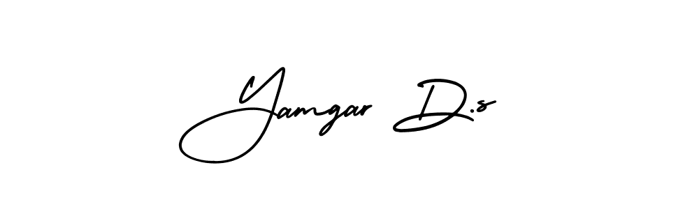 How to make Yamgar D.s name signature. Use AmerikaSignatureDemo-Regular style for creating short signs online. This is the latest handwritten sign. Yamgar D.s signature style 3 images and pictures png