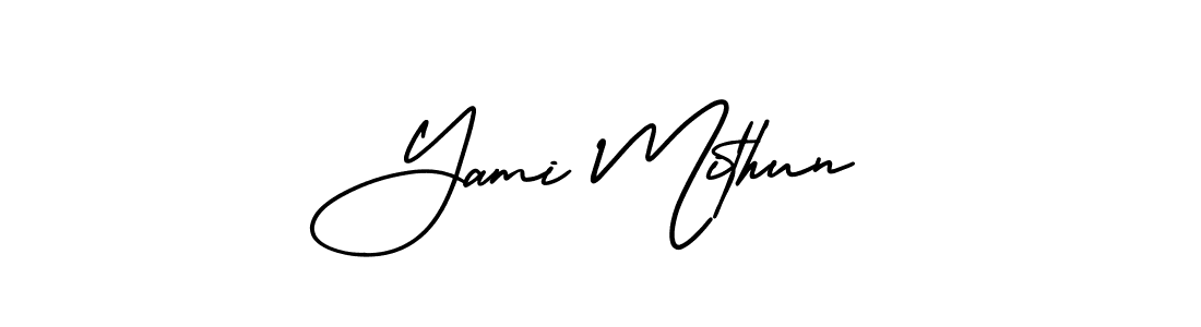Use a signature maker to create a handwritten signature online. With this signature software, you can design (AmerikaSignatureDemo-Regular) your own signature for name Yami Mithun. Yami Mithun signature style 3 images and pictures png