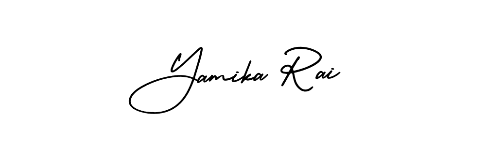 How to make Yamika Rai name signature. Use AmerikaSignatureDemo-Regular style for creating short signs online. This is the latest handwritten sign. Yamika Rai signature style 3 images and pictures png