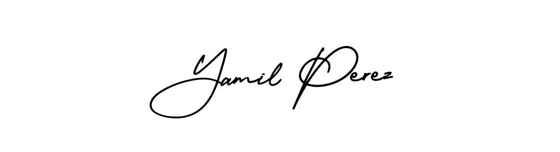 Make a short Yamil Perez signature style. Manage your documents anywhere anytime using AmerikaSignatureDemo-Regular. Create and add eSignatures, submit forms, share and send files easily. Yamil Perez signature style 3 images and pictures png