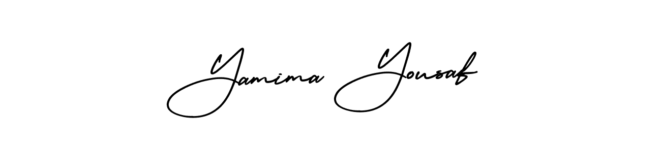 Use a signature maker to create a handwritten signature online. With this signature software, you can design (AmerikaSignatureDemo-Regular) your own signature for name Yamima Yousaf. Yamima Yousaf signature style 3 images and pictures png