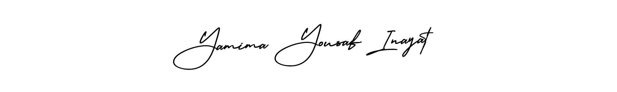 AmerikaSignatureDemo-Regular is a professional signature style that is perfect for those who want to add a touch of class to their signature. It is also a great choice for those who want to make their signature more unique. Get Yamima Yousaf Inayat name to fancy signature for free. Yamima Yousaf Inayat signature style 3 images and pictures png