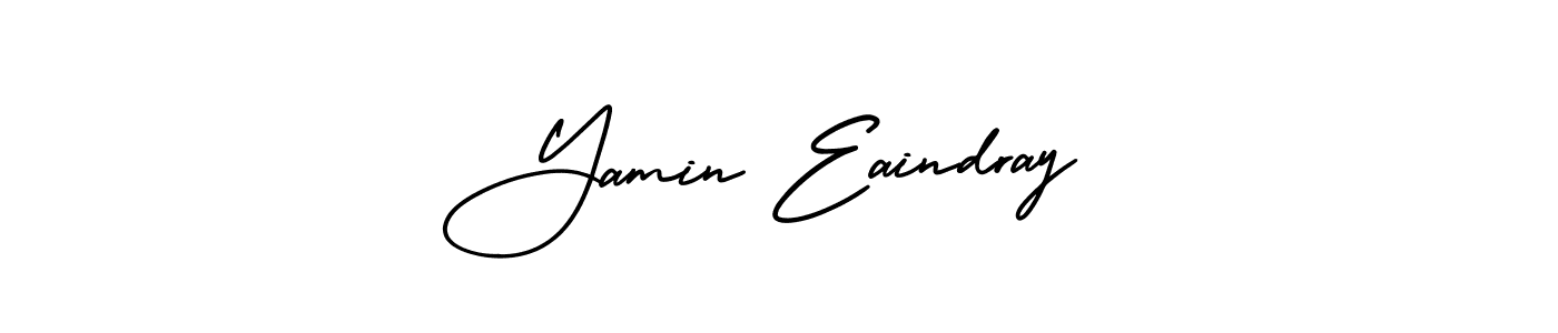 How to make Yamin Eaindray name signature. Use AmerikaSignatureDemo-Regular style for creating short signs online. This is the latest handwritten sign. Yamin Eaindray signature style 3 images and pictures png