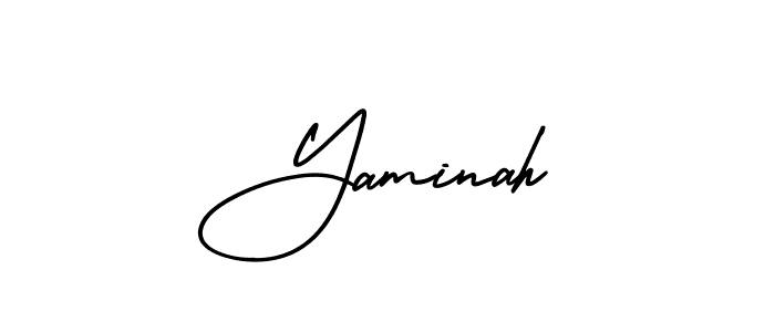 Create a beautiful signature design for name Yaminah. With this signature (AmerikaSignatureDemo-Regular) fonts, you can make a handwritten signature for free. Yaminah signature style 3 images and pictures png