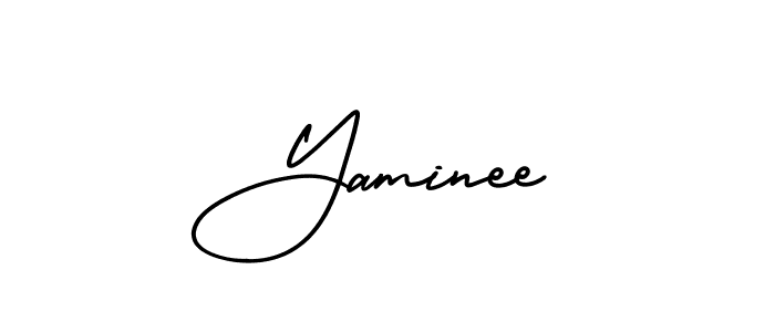 Use a signature maker to create a handwritten signature online. With this signature software, you can design (AmerikaSignatureDemo-Regular) your own signature for name Yaminee. Yaminee signature style 3 images and pictures png