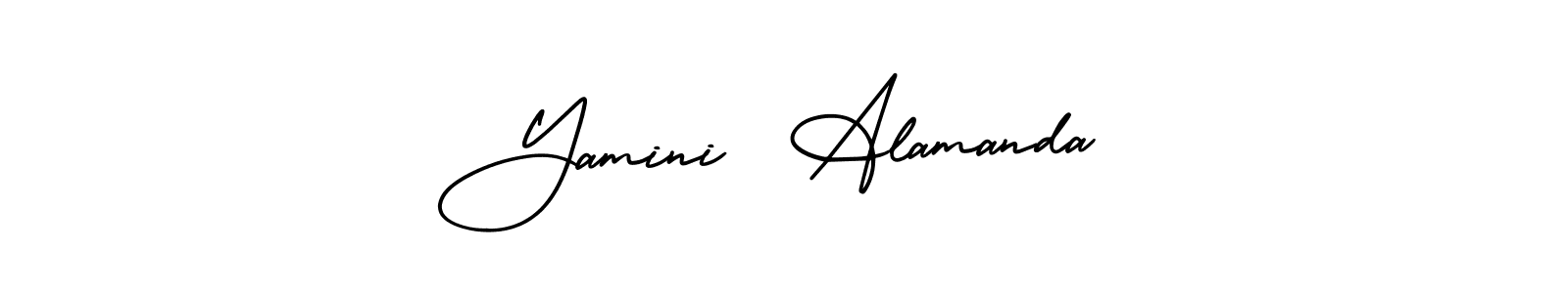 How to Draw Yamini  Alamanda signature style? AmerikaSignatureDemo-Regular is a latest design signature styles for name Yamini  Alamanda. Yamini  Alamanda signature style 3 images and pictures png