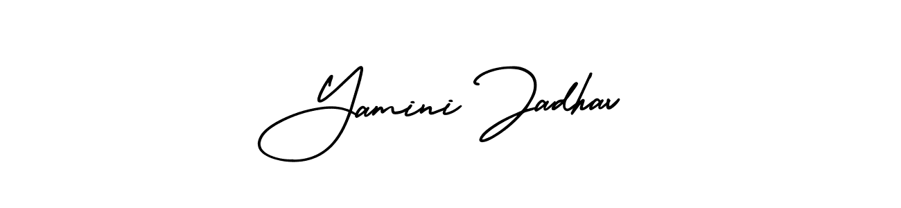 This is the best signature style for the Yamini Jadhav name. Also you like these signature font (AmerikaSignatureDemo-Regular). Mix name signature. Yamini Jadhav signature style 3 images and pictures png