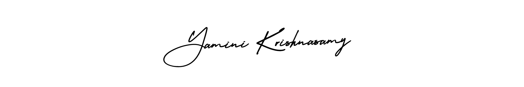 This is the best signature style for the Yamini Krishnasamy name. Also you like these signature font (AmerikaSignatureDemo-Regular). Mix name signature. Yamini Krishnasamy signature style 3 images and pictures png