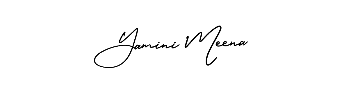 Also You can easily find your signature by using the search form. We will create Yamini Meena name handwritten signature images for you free of cost using AmerikaSignatureDemo-Regular sign style. Yamini Meena signature style 3 images and pictures png