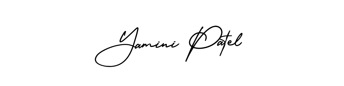 This is the best signature style for the Yamini Patel name. Also you like these signature font (AmerikaSignatureDemo-Regular). Mix name signature. Yamini Patel signature style 3 images and pictures png