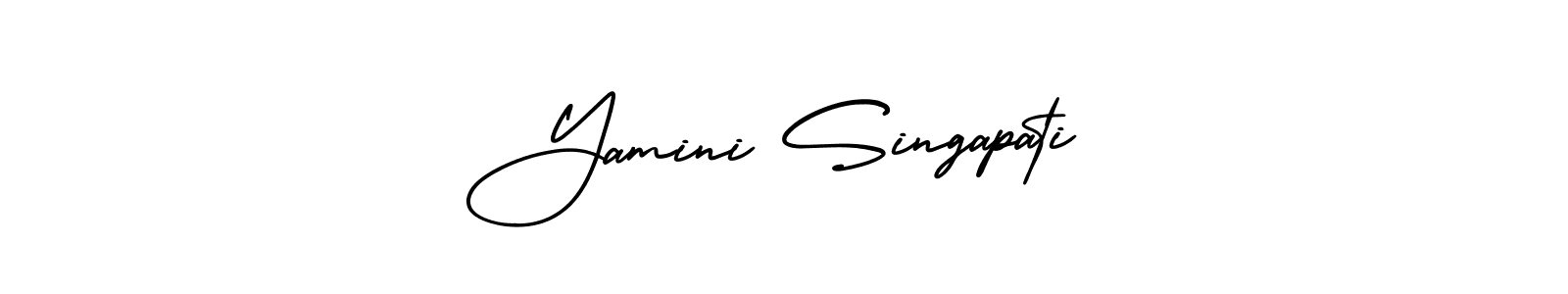 Create a beautiful signature design for name Yamini Singapati. With this signature (AmerikaSignatureDemo-Regular) fonts, you can make a handwritten signature for free. Yamini Singapati signature style 3 images and pictures png