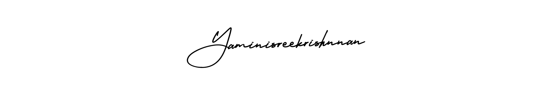 Make a beautiful signature design for name Yaminisreekrishnnan. With this signature (AmerikaSignatureDemo-Regular) style, you can create a handwritten signature for free. Yaminisreekrishnnan signature style 3 images and pictures png