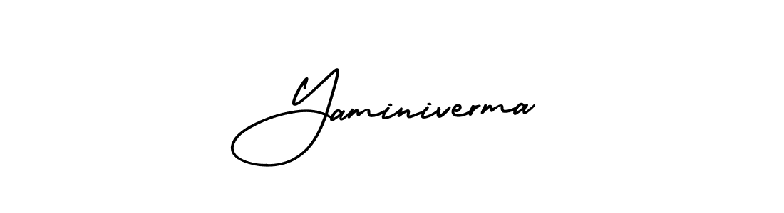 Make a beautiful signature design for name Yaminiverma. With this signature (AmerikaSignatureDemo-Regular) style, you can create a handwritten signature for free. Yaminiverma signature style 3 images and pictures png
