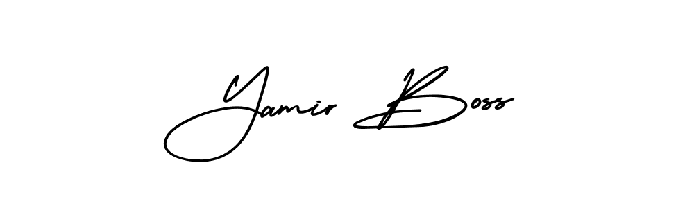 How to make Yamir Boss name signature. Use AmerikaSignatureDemo-Regular style for creating short signs online. This is the latest handwritten sign. Yamir Boss signature style 3 images and pictures png
