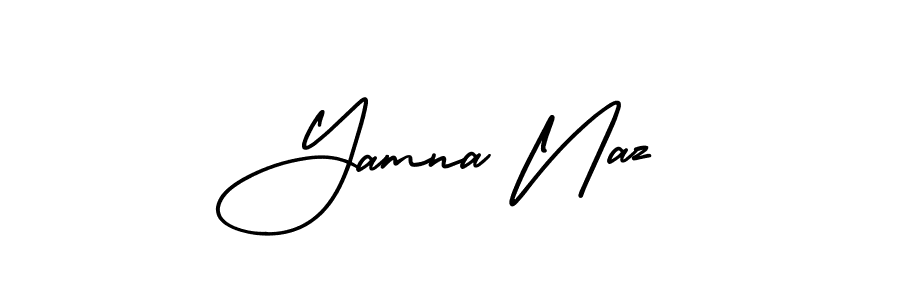 Design your own signature with our free online signature maker. With this signature software, you can create a handwritten (AmerikaSignatureDemo-Regular) signature for name Yamna Naz. Yamna Naz signature style 3 images and pictures png