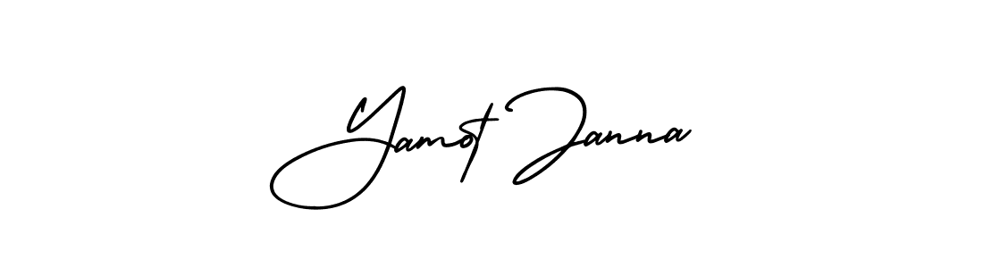 Yamot Janna stylish signature style. Best Handwritten Sign (AmerikaSignatureDemo-Regular) for my name. Handwritten Signature Collection Ideas for my name Yamot Janna. Yamot Janna signature style 3 images and pictures png